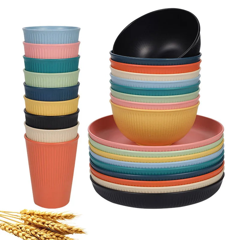 36Pcs Eco Friendly Tableware Set