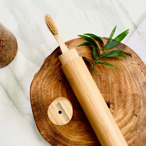 Natural Bamboo Toothbrush Travel Case