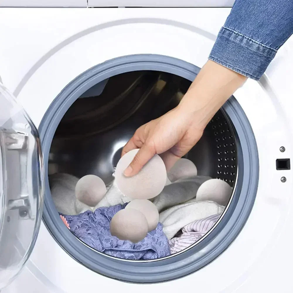 6Pcs Natural Wool Laundry Ball Set