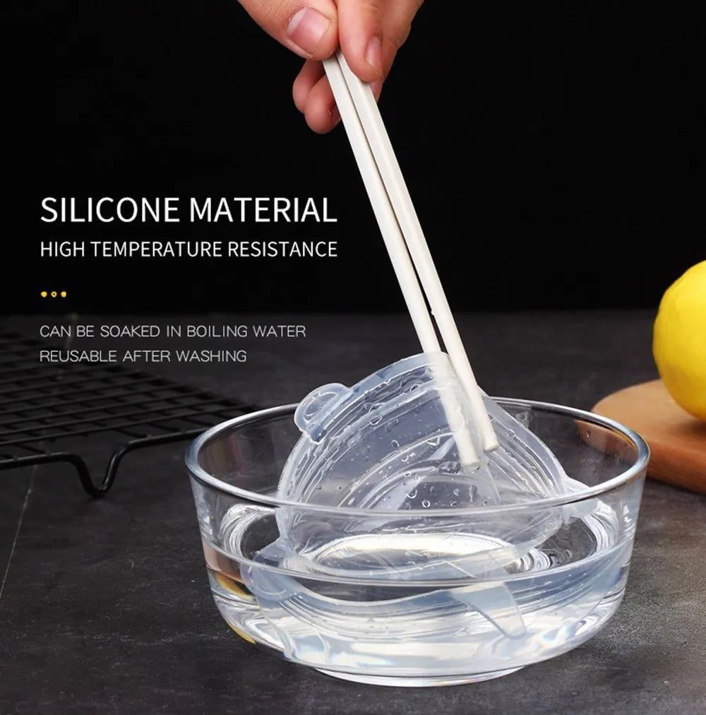 6Pcs Reusable Silicone Food Cover Lid Set