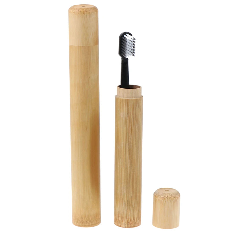 Natural Bamboo Toothbrush Travel Case