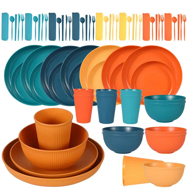 36Pcs Eco Friendly Tableware Set