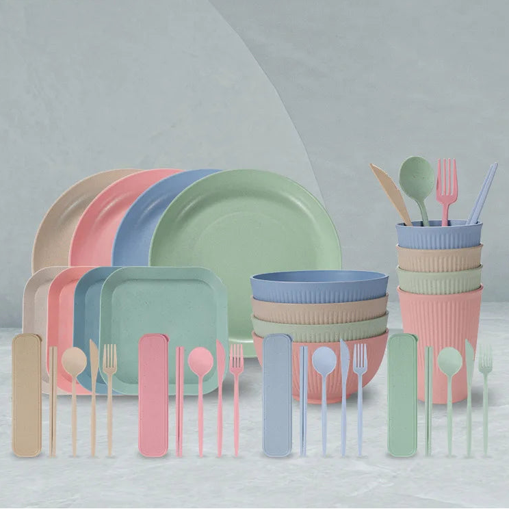 36Pcs Eco Friendly Tableware Set