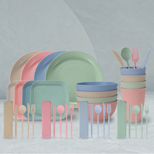 36Pcs Eco Friendly Tableware Set