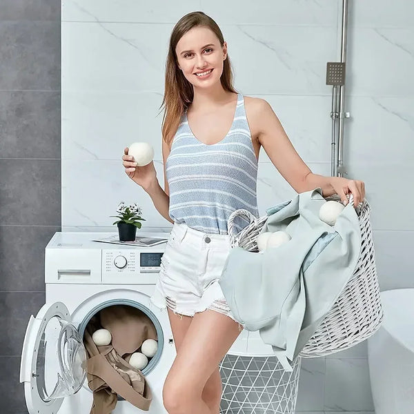 6Pcs Natural Wool Laundry Ball Set
