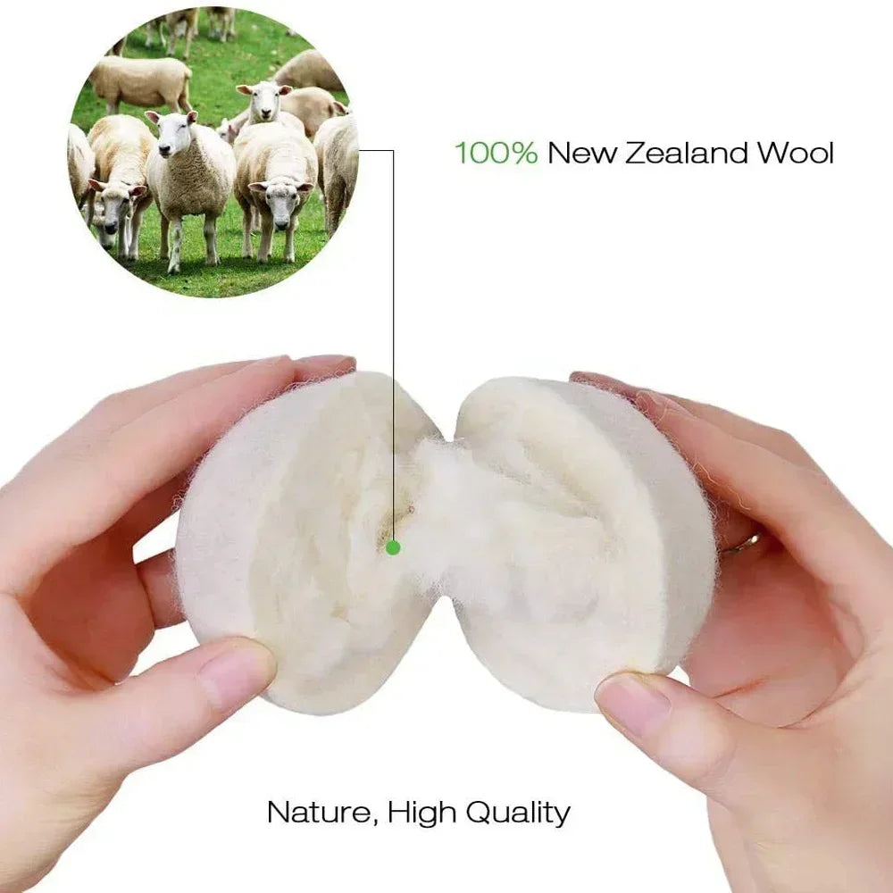 6Pcs Natural Wool Laundry Ball Set