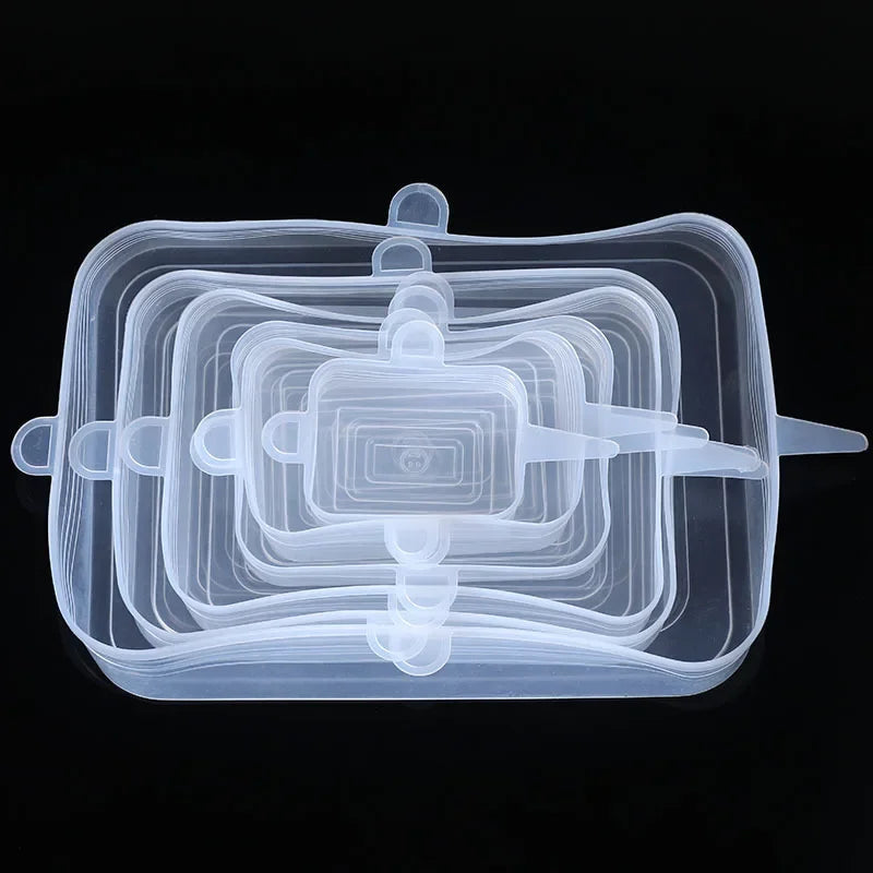 6Pcs Reusable Silicone Food Cover Lid Set