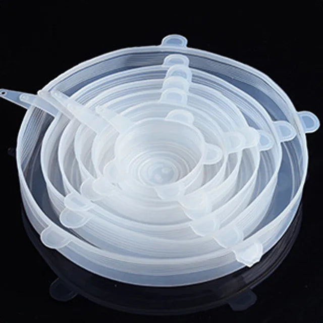 6Pcs Reusable Silicone Food Cover Lid Set