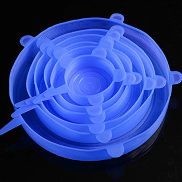 6Pcs Reusable Silicone Food Cover Lid Set