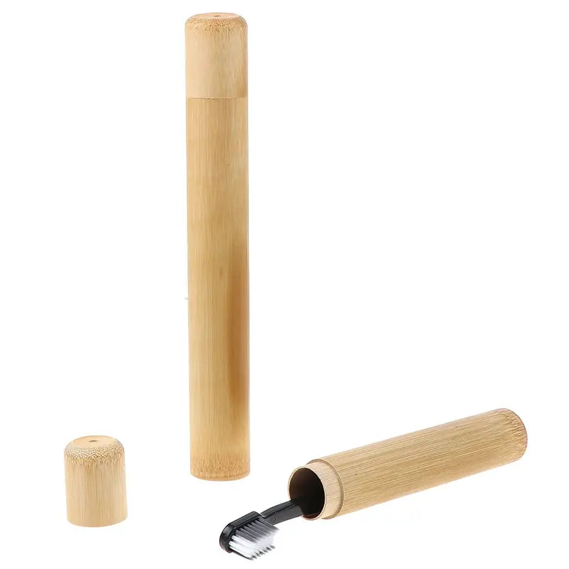 Natural Bamboo Toothbrush Travel Case