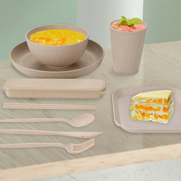36Pcs Eco Friendly Tableware Set