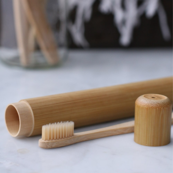 Natural Bamboo Toothbrush Travel Case