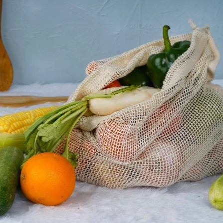 3Pcs Durable Cotton Mesh String Bag Set