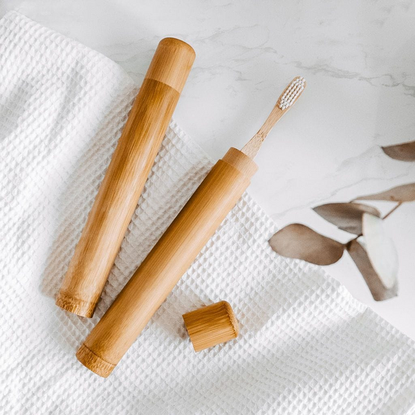 Natural Bamboo Toothbrush Travel Case